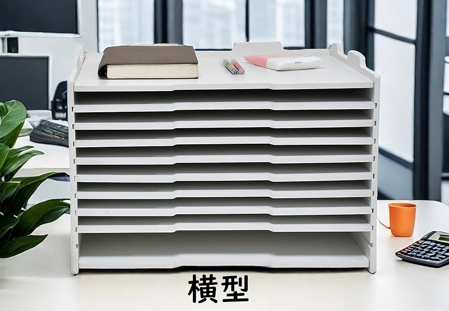 Amazon.co.jp: a3書類トレー レターケース 卓上書類ラック 木製